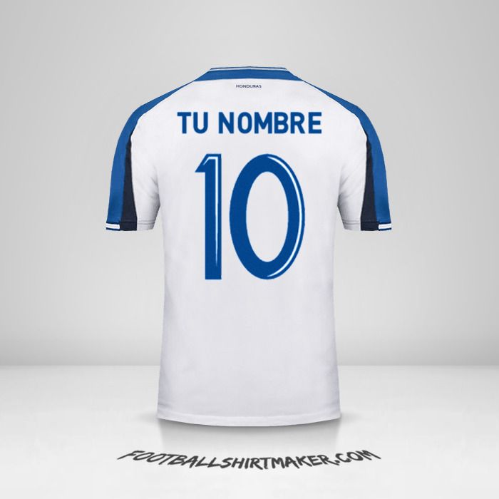 Jersey Honduras 2016/17 número 10 tu nombre
