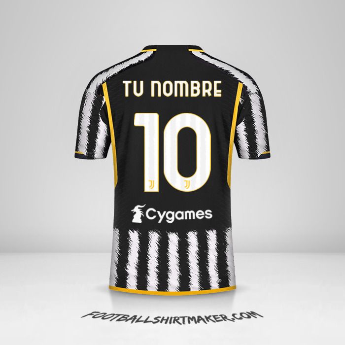 Jersey Juventus FC 2023/2024 número 10 tu nombre