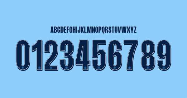 Tipografia Manchester City Jersey 2025 2026 Cup Nombres Letras Numeros Dorsales Fuente Preview 00 4882