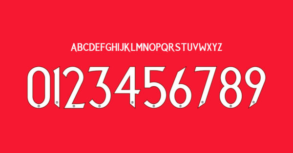 Tipografia Manchester United Jersey 2023 2024 Cup Nombres Letras Numeros Dorsales Fuente Preview 00 4477