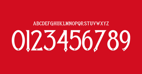 Tipografia Manchester United Jersey 2025 2026 Cup Nombres Letras Numeros Dorsales Fuente Preview 01 4863