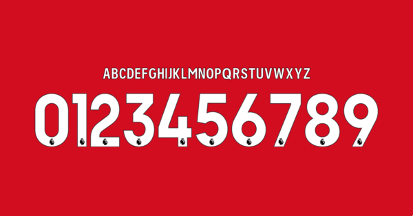 Tipografia Manchester United Jersey 2025 2026 Nombres Letras Numeros Dorsales Fuente Preview 01 4862