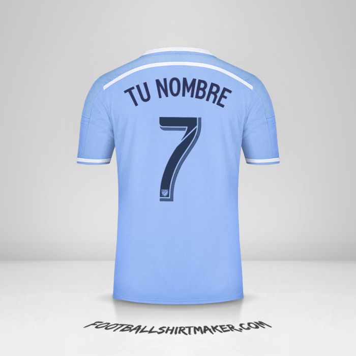 Jersey New York City FC 2015/16 número 7 tu nombre