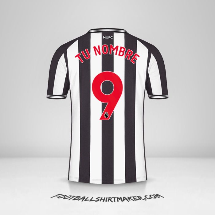 Jersey Newcastle United FC 2023/2024 número 9 tu nombre