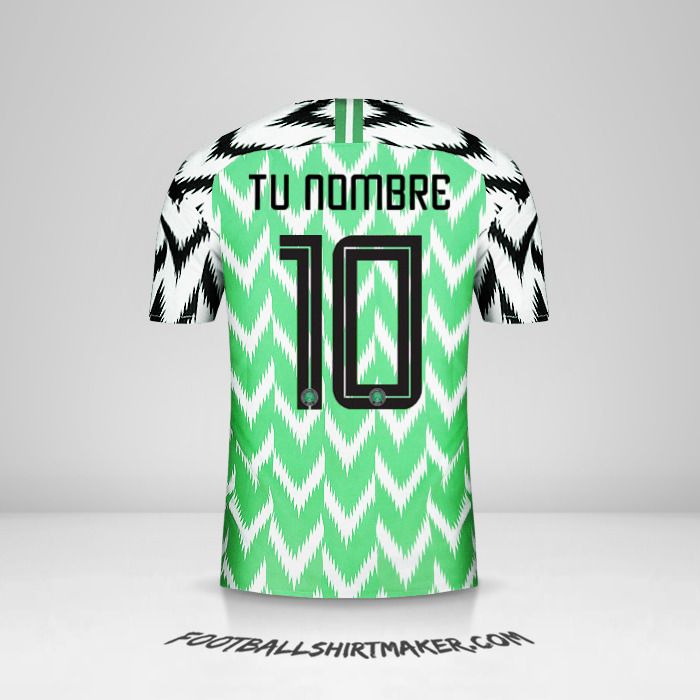 Jersey Nigeria 2018 número 10 tu nombre