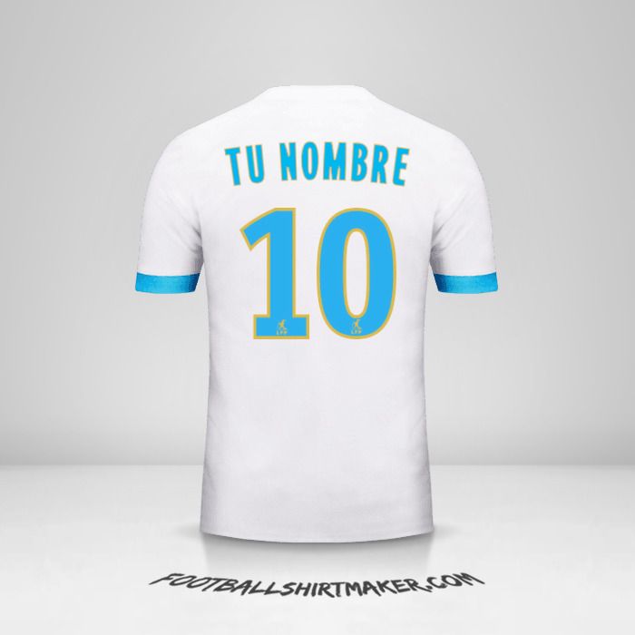 Jersey Olympique de Marseille 2017/18 número 10 tu nombre