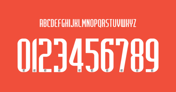Tipografia Olympique Lyon Jersey 2021 2022 Uel II Nombres Letras Numeros Dorsales Fuente Preview 00 4338
