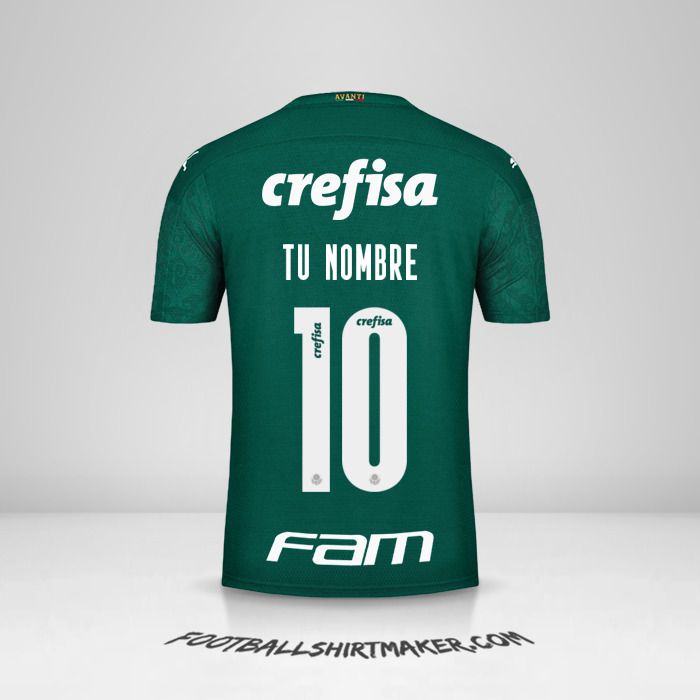 Jersey Palmeiras Libertadores 2020 número 10 tu nombre