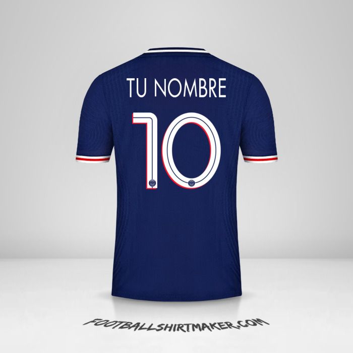 Jersey Paris Saint Germain 2020/21 Cup número 10 tu nombre