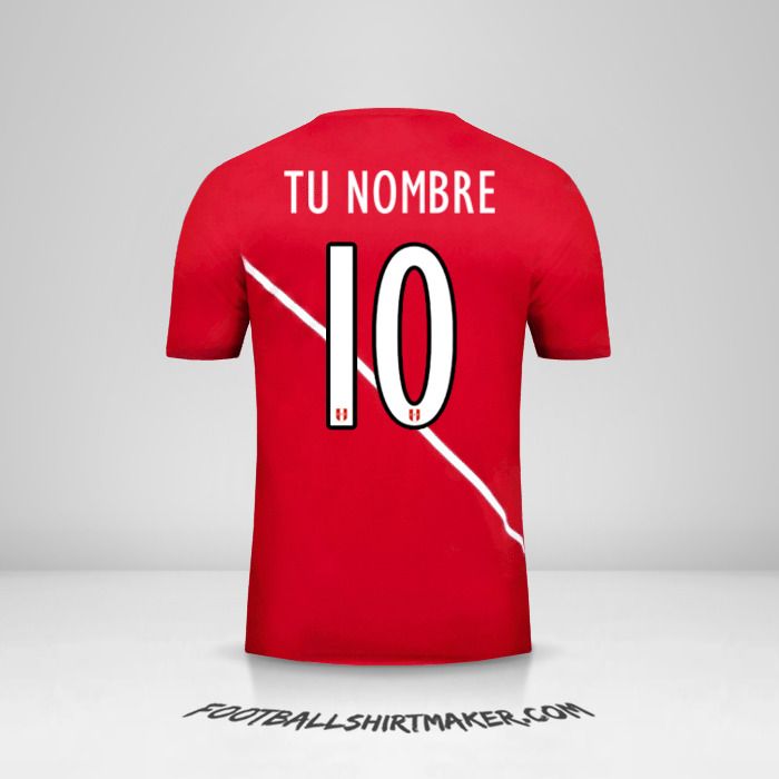 Jersey Peru 2015/16 II número 10 tu nombre
