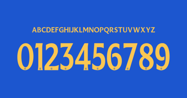 Tipografia Rangers Fc Jersey 2021 2022 Uel Nombres Letras Numeros Dorsales Fuente Preview 02 4275