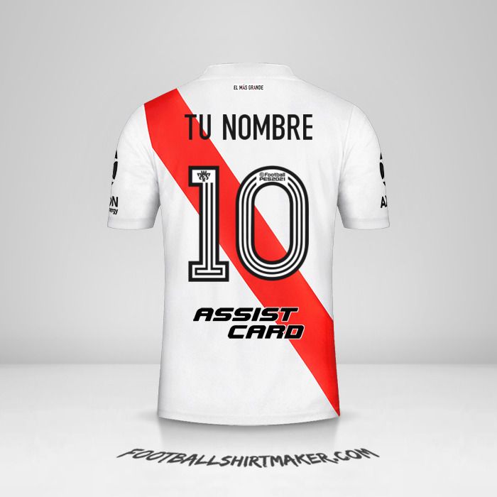 Jersey River Plate 2020/21 número 10 tu nombre