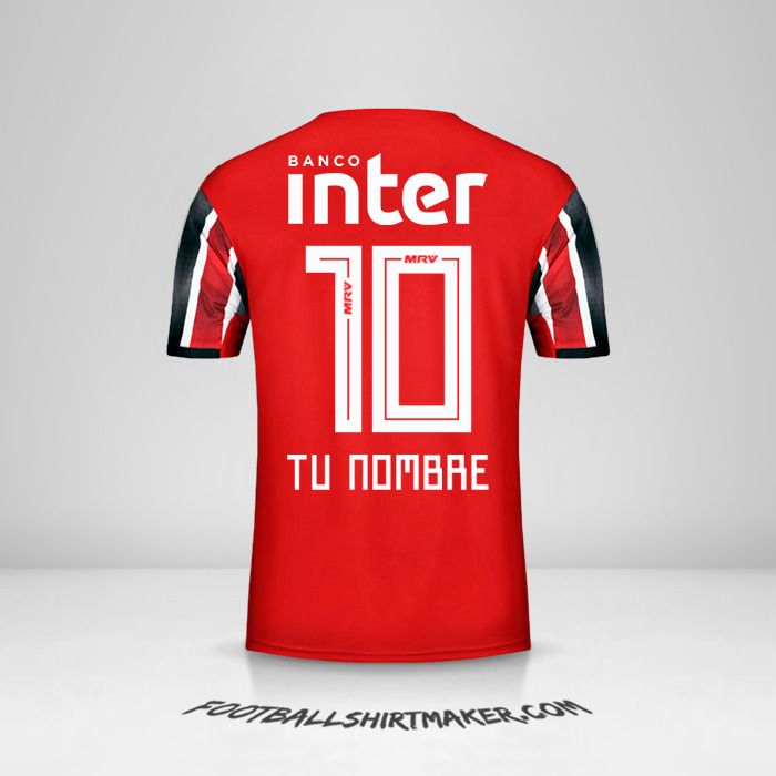 Jersey Sao Paulo FC 2019/20 II número 10 tu nombre