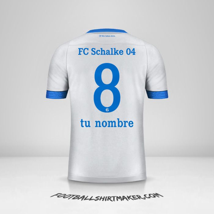 Jersey Schalke 04 2018/19 II número 8 tu nombre