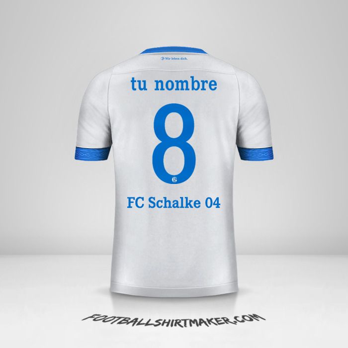 Jersey Schalke 04 2018/19 Cup II número 8 tu nombre