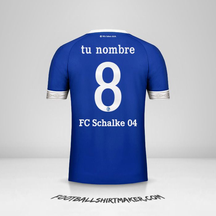 Jersey Schalke 04 2018/19 Cup número 8 tu nombre