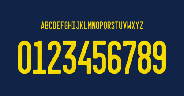 Tipografia Suecia Jersey 2021 II Nombres Letras Numeros Dorsales Fuente Preview 00 4141