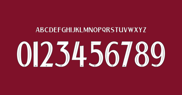 Tipografia West Ham United Fc Jersey 2023 2024 Cup Nombres Letras Numeros Dorsales Fuente Preview 00 4535
