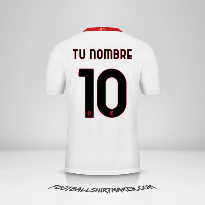 Camiseta AC Milan 2020/21 II número 10 tu nombre