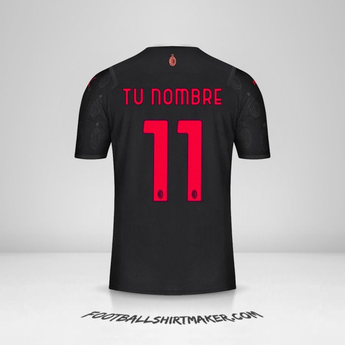 Camiseta AC Milan 2021/2022 III número 11 tu nombre