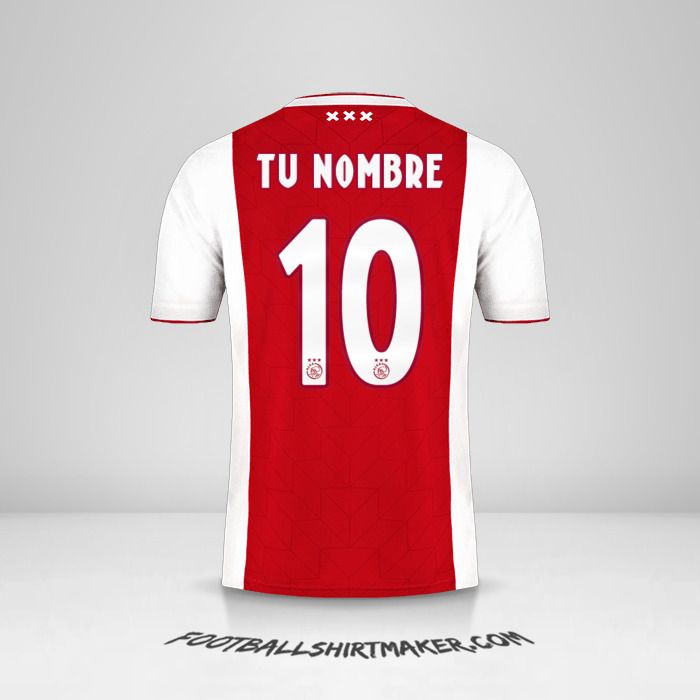 Camiseta AFC Ajax 2018/19 número 10 tu nombre