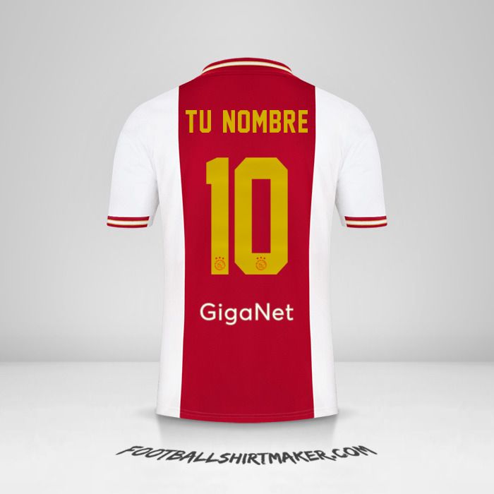 Camiseta AFC Ajax 2022/2023 número 10 tu nombre