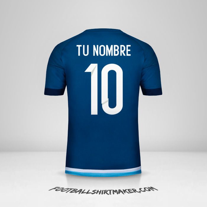 Camiseta Argentina 2016 II número 10 tu nombre