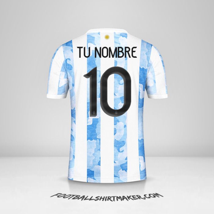 Camiseta Argentina 2021 número 10 tu nombre