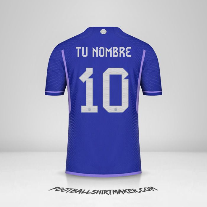 Camiseta Argentina 2022 II número 10 tu nombre