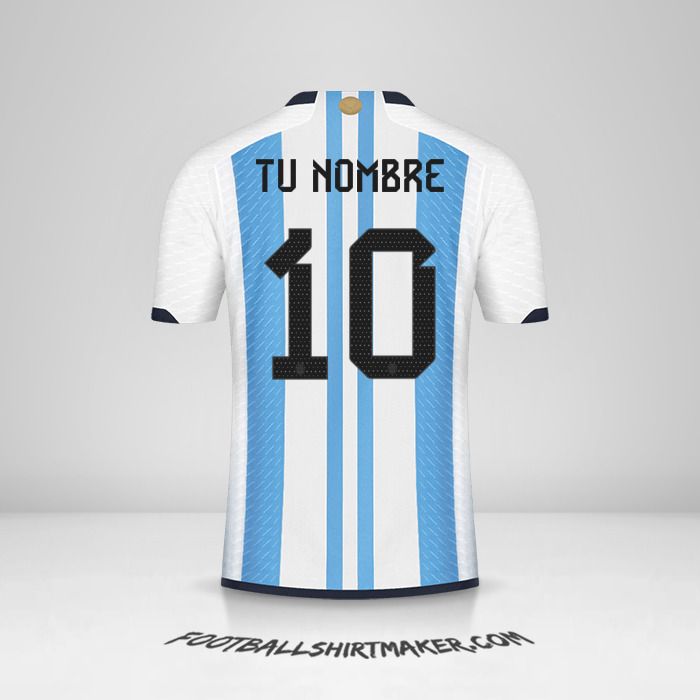 Camiseta Argentina 2022 número 10 tu nombre
