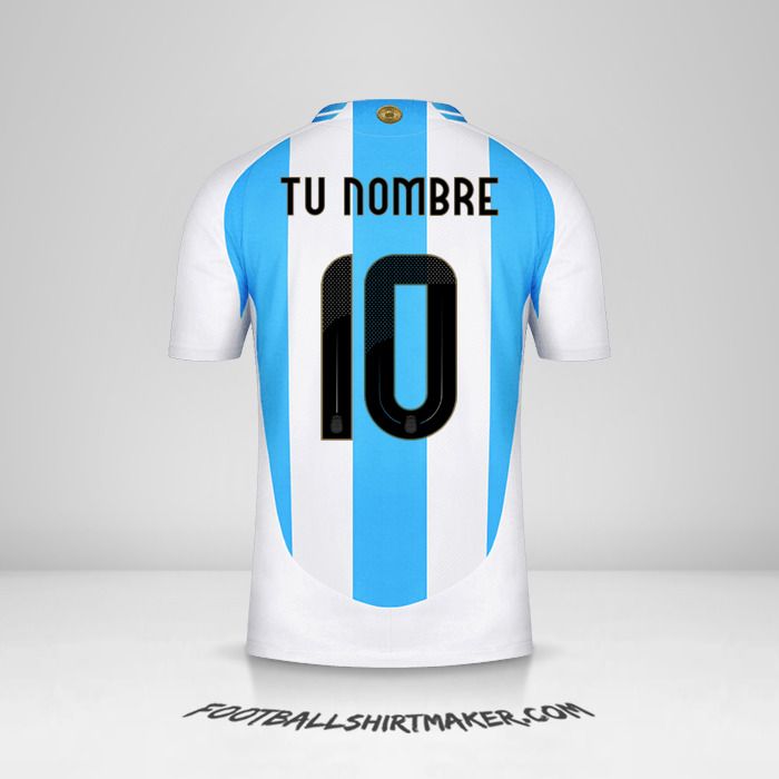 Camiseta Argentina 2024 número 10 tu nombre