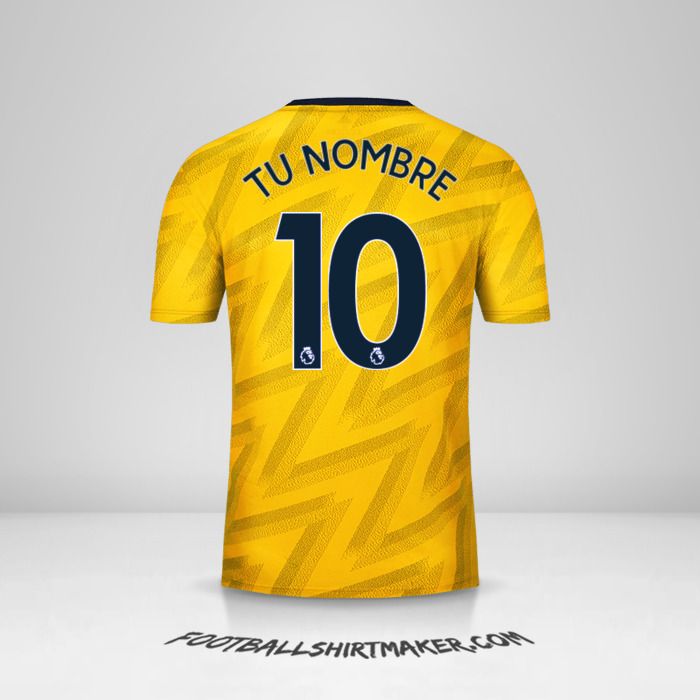 Camiseta Arsenal 2019/20 II número 10 tu nombre