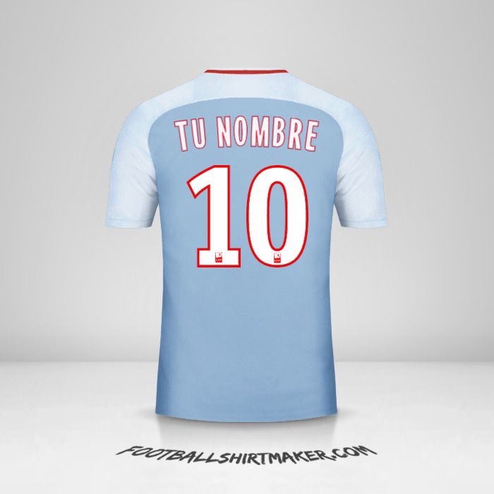 Camiseta As Monaco 2017/18 II número 10 tu nombre