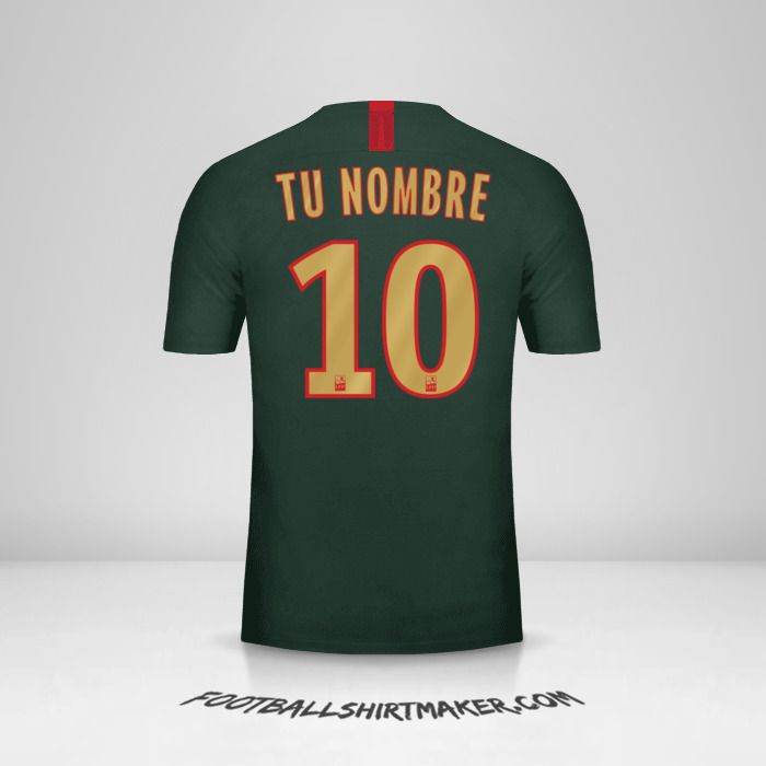 Camiseta As Monaco 2018/19 II número 10 tu nombre