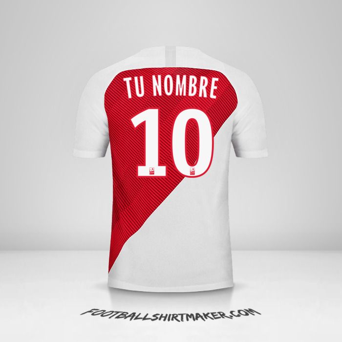 Camiseta As Monaco 2018/19 número 10 tu nombre