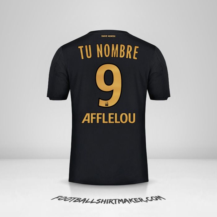 Camiseta As Monaco 2019/20 II número 9 tu nombre