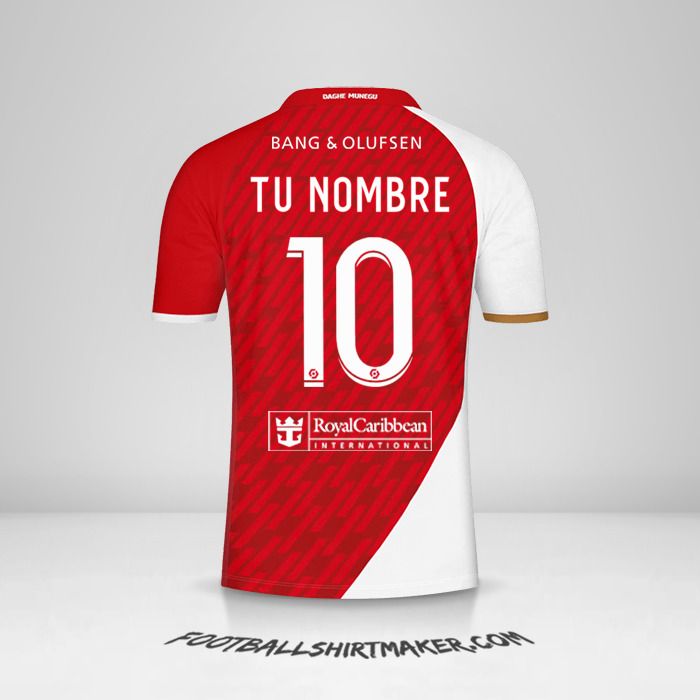 Camiseta As Monaco 2023/2024 número 10 tu nombre
