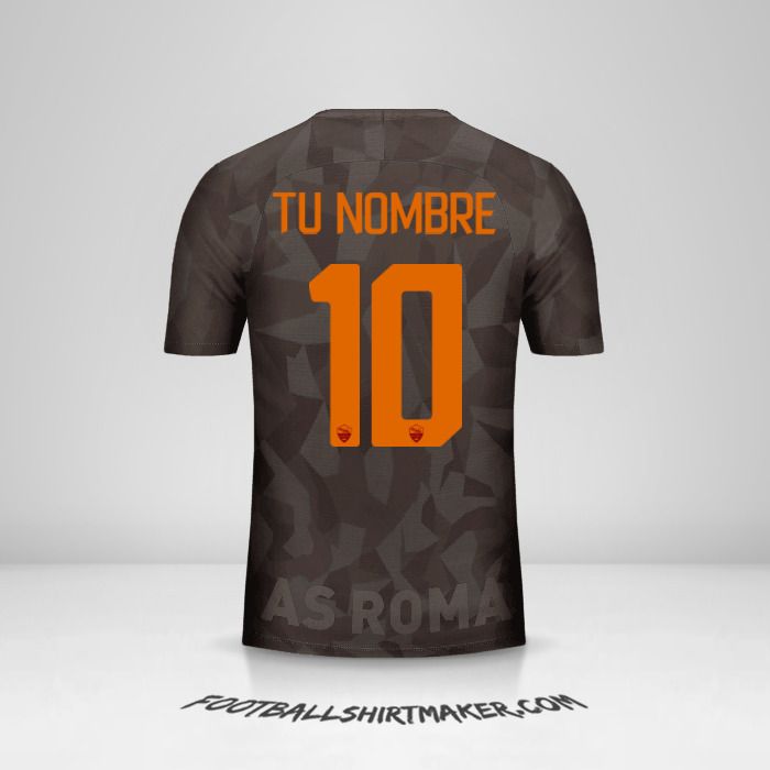 Camiseta AS Roma 2017/18 III número 10 tu nombre