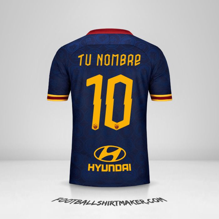 Camiseta AS Roma 2019/20 III número 10 tu nombre