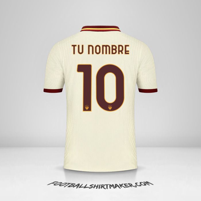 Camiseta AS Roma 2020/21 Cup II número 10 tu nombre