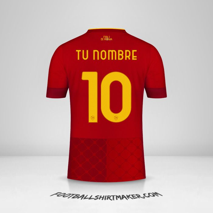 Camiseta AS Roma 2022/2023 número 10 tu nombre
