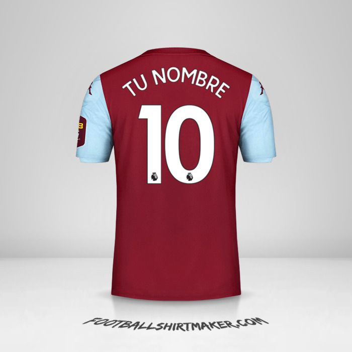 Camiseta Aston Villa FC 2019/20 número 10 tu nombre
