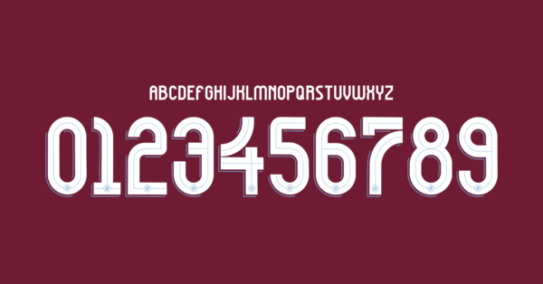 Tipografia Aston Villa Fc Camiseta 2024 2025 Cup Nombres Letras Numeros Dorsales Fuente Preview 00 4798
