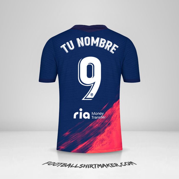 Camiseta Atletico Madrid 2021/2022 II número 9 tu nombre
