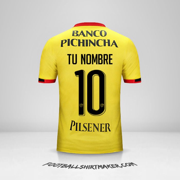 Camiseta Barcelona SC  2016 número 10 tu nombre