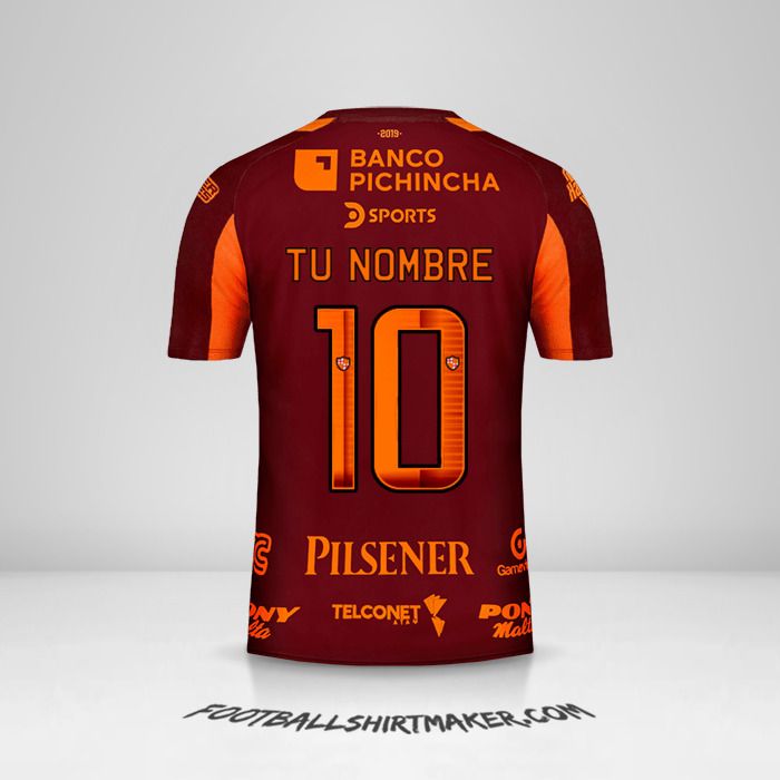 Camiseta Barcelona SC 2019 II número 10 tu nombre
