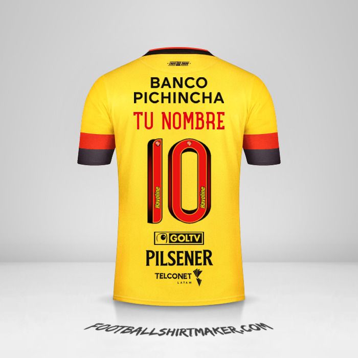 Camiseta Barcelona SC 2020 número 10 tu nombre