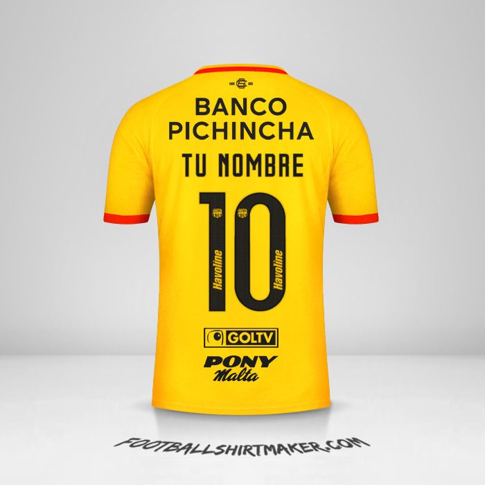 Camiseta Barcelona SC 2021 número 10 tu nombre