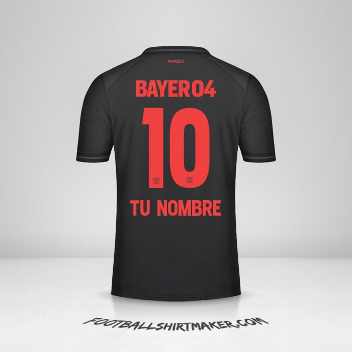 Camiseta Bayer 04 Leverkusen 2023/2024 número 10 tu nombre