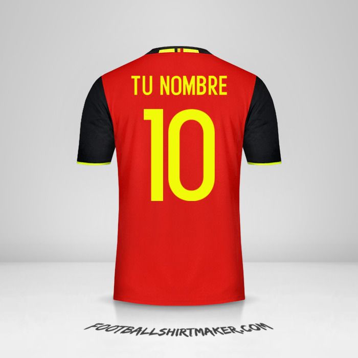 Camiseta Belgica 2016 número 10 tu nombre